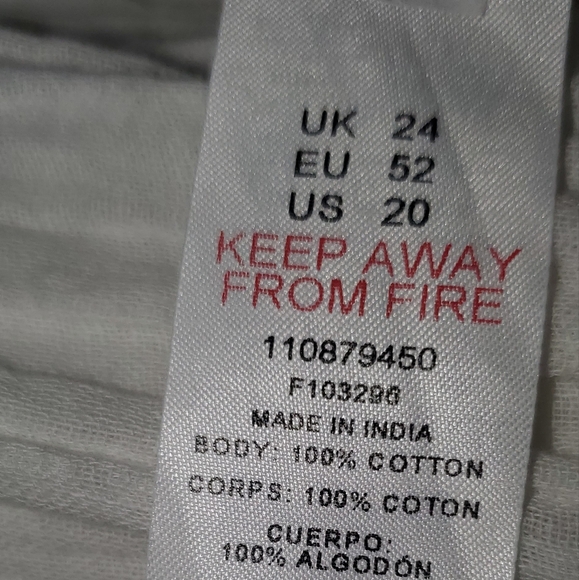 SZ 20 FLOWY WHITE BEACH PANTS - Picture 5 of 6